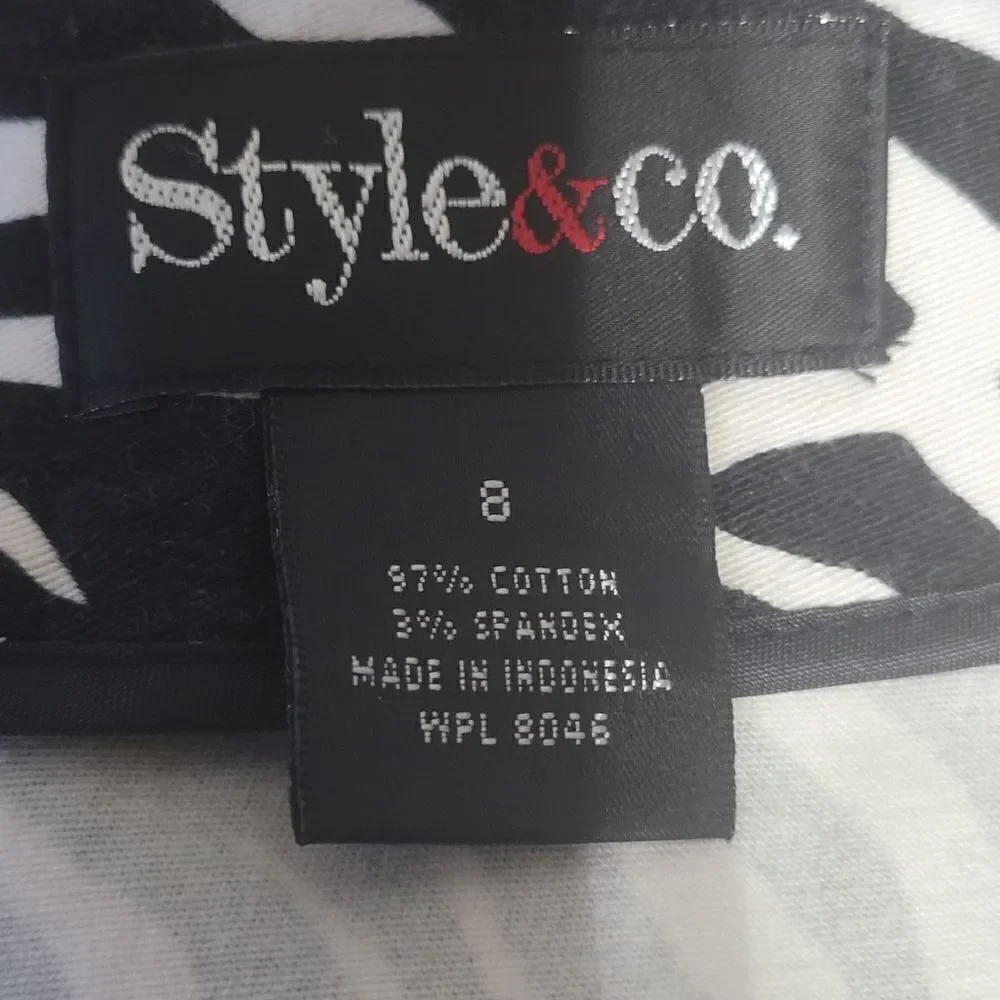 Style and co zebra print skirt